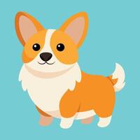 corgi chien dessin animé animal illustration vecteur