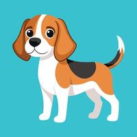 beagle chien dessin animé animal illustration vecteur