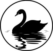 cygne - minimaliste et plat logo - illustration vecteur