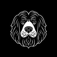 caniche chien, noir et blanc illustration vecteur