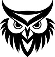 hibou, noir et blanc illustration vecteur