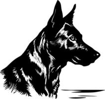 australien Kelpie, minimaliste et Facile silhouette - illustration vecteur