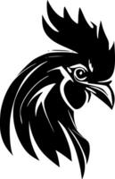 coq - noir et blanc isolé icône - illustration vecteur
