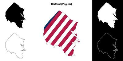 stafford comté, Virginie contour carte ensemble vecteur