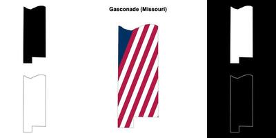 gasçonnade comté, Missouri contour carte ensemble vecteur