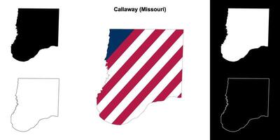 callaway comté, Missouri contour carte ensemble vecteur