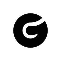 lettre cg ou gc arrondi forme négatif espace moderne plat monogramme logo vecteur