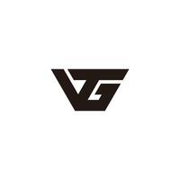 lettre vgt Facile géométrique ligne logo vecteur