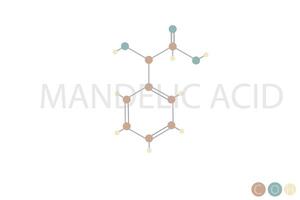 mandélique acide moléculaire squelettique chimique formule vecteur