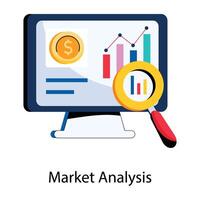 analyses de marché à la mode vecteur