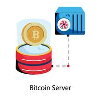 branché bitcoin serveur vecteur