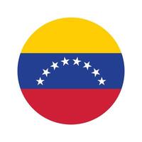 nationale drapeau de Venezuela. Venezuela drapeau. Venezuela rond drapeau. vecteur