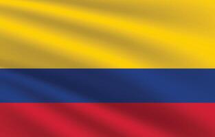 nationale drapeau de Colombie. Colombie drapeau. agitant Colombie drapeau. vecteur