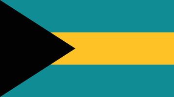 nationale drapeau de bahamas. Bahamas drapeau. vecteur