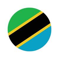 nationale drapeau de Tanzanie. Tanzanie drapeau. Tanzanie rond drapeau. vecteur