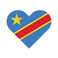 nationale drapeau de démocratique république de le congo. démocratique république de le Congo drapeau. démocratique république de le Congo cœur drapeau. vecteur