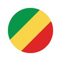 nationale drapeau de république de le congo. république de le Congo drapeau. république de le Congo rond drapeau. vecteur