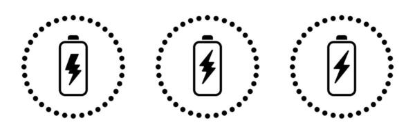 batterie charge Puissance énergie coup de tonnerre et éclat art vecteur