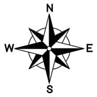 boussole icône conception. orientation instrument signe et symbole. vecteur