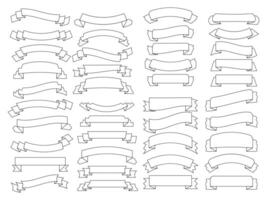 ruban éléments. moderne Facile rubans collection. plat bannière ruban pour décoratif conception. rubans, bannières, insignes, Étiquettes conception éléments. vecteur