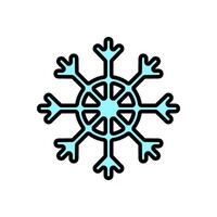 flocon de neige dessin animé icône, isolé Contexte vecteur