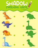 Modèle de jeu d&#39;ombre correspondant à un dinosaure vecteur