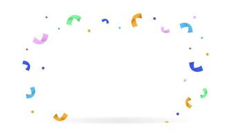 coloré confettis avec ombre isolé sur transparent background.falling abstrait décoration modèle pour anniversaire célébrer, anniversaire ou Noël, Nouveau année faire la fête. illustration eps dix vecteur