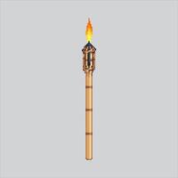 pixel art illustration bambou torche. pixélisé torche. bambou torche pixélisé pour le pixel art Jeu et icône pour site Internet et jeu. vieux école rétro. vecteur