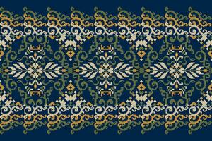 géométrique ethnique Oriental motif, floral lutin art broderie. vecteur