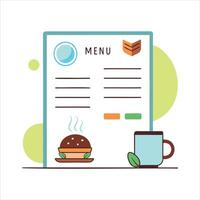 moderne restaurant menu conception concept illustration vecteur