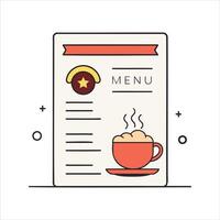 café magasin menu conception illustration vecteur