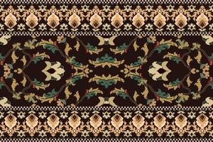 ikat tribal Indien sans couture modèle. ethnique aztèque en tissu tapis mandala ornement originaire de boho chevron textile.géométrique africain américain Oriental traditionnel illustrations. broderie style. vecteur