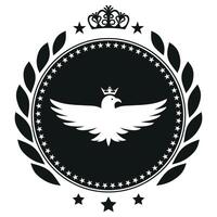 noir et blanc impérial Aigle emblème vecteur