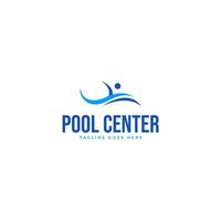 bassin centre logo conception pour nager piscine, plage, plongée et un autre l'eau sport illustration idée vecteur