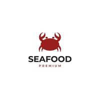 Crabe logo conception pour Fruit de mer restaurant illustration idée vecteur