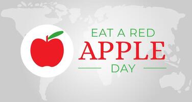 manger une rouge Pomme journée vacances illustration vecteur