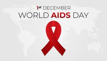 monde sida journée illustration avec rouge ruban vecteur