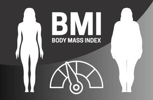 bmi infographie illustration avec femme silhouette vecteur