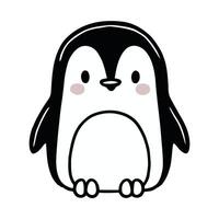 illustration de dessin animé mignon pingouin vecteur