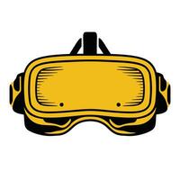 Jaune virtuel réalité casque illustration vecteur