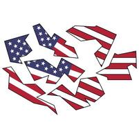 conception de drapeau américain vecteur