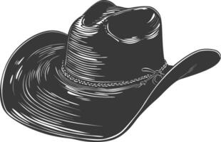 silhouette plage chapeau noir Couleur seulement vecteur