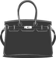 silhouette femmes Sac à main noir Couleur seulement plein vecteur