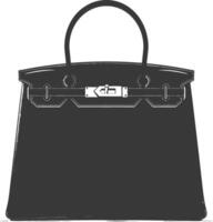 silhouette femmes Sac à main noir Couleur seulement plein vecteur