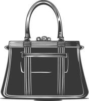 silhouette femmes Sac à main noir Couleur seulement plein vecteur