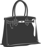 silhouette femmes Sac à main noir Couleur seulement plein vecteur