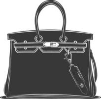 silhouette femmes Sac à main noir Couleur seulement plein vecteur