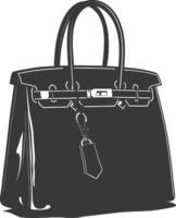 silhouette femmes Sac à main noir Couleur seulement plein vecteur