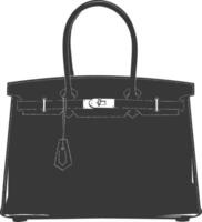 silhouette femmes Sac à main noir Couleur seulement plein vecteur