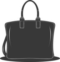 silhouette femmes Sac à main noir Couleur seulement plein vecteur